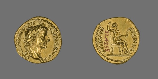 Aureus (Coin) Portraying Emperor Tiberius, 26-37.