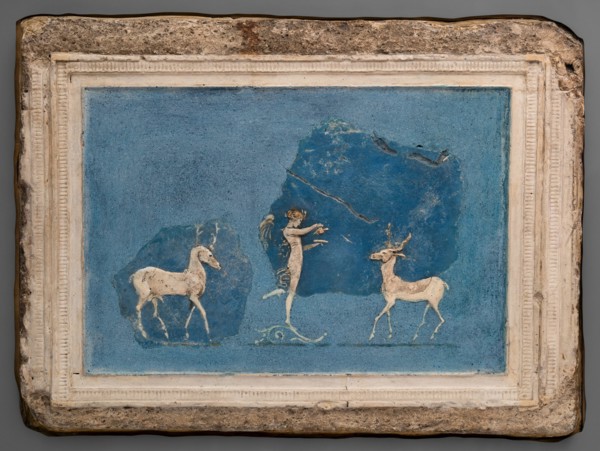 Relief Fragments Depicting a Winged Woman and Two Deer, Early 1st century.