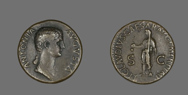 Dupondius (Coin) Portraying Antonia, 50-54.