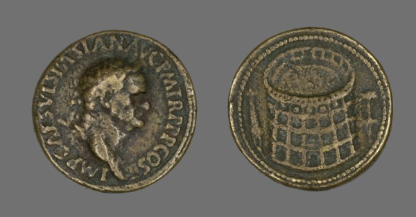 Coin Portraying Emperor Vespasian, 70.