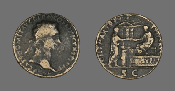 Coin Portraying Emperor Domitian, (88 ?).