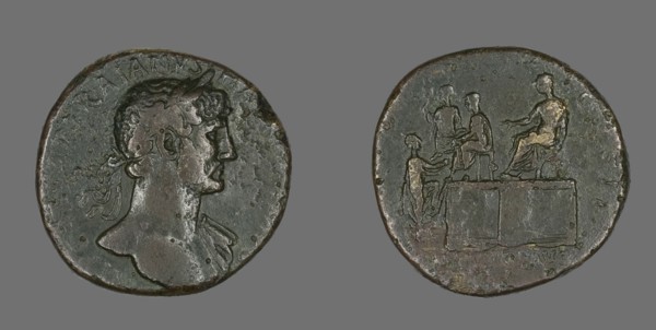 Coin Portraying Emperor Hadrian, 118.