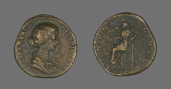 Coin Portraying Empress Lucilla, 164-169.