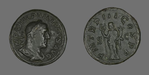 Sestertius (Coin) Portraying King Philip I, 246.