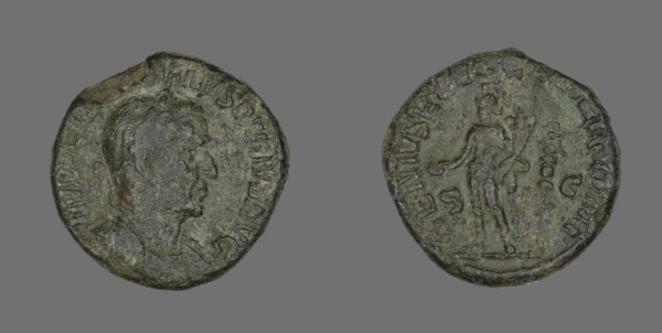 Coin Portraying Emperor Aurelian, 270-275.