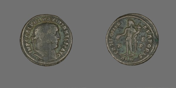 Coin Portraying Emperor Galerius Maximianus, 305-311.