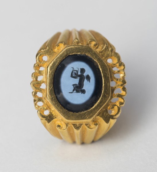 Finger Ring with Intaglio Depicting Eros, 3rd century.