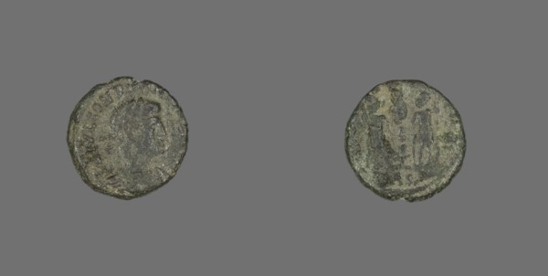 Coin Portraying Emperor Constans or Emperor Constantius II, 324-361.