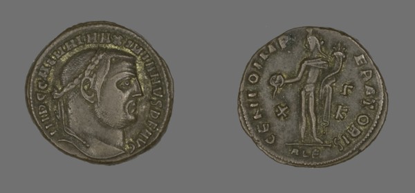 As (Coin) Portraying Emperor Galerius, 308-310.