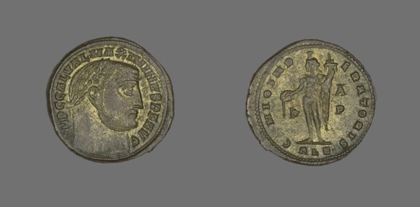 As (Coin) Portraying Emperor Galerius, 305-311.