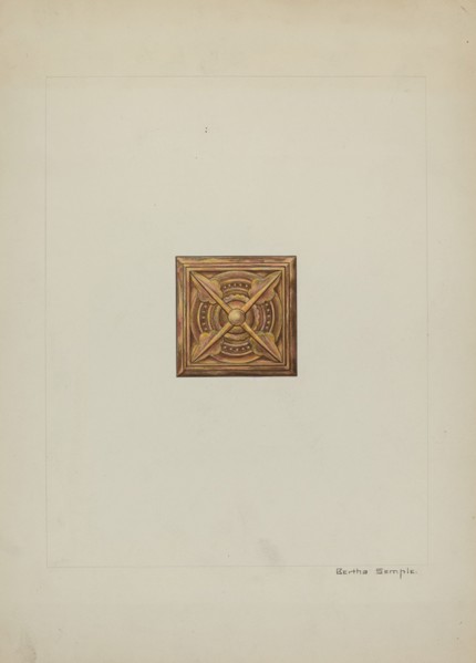 Carved Wood Ornament, c. 1937.