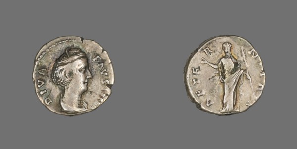 Denarius (Coin) Portraying Empress Faustina the Elder, after 141.