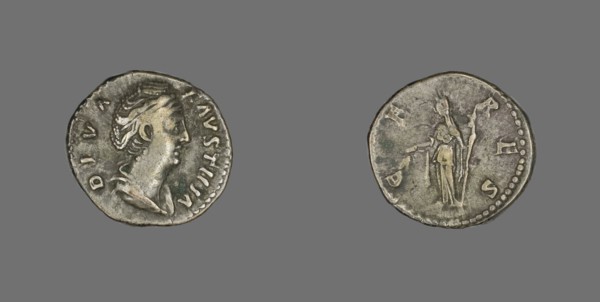 Denarius (Coin) Portraying Empress Faustina, after 141.