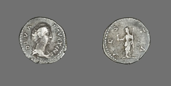Denarius (Coin) Portraying Empress Faustina, after 141.