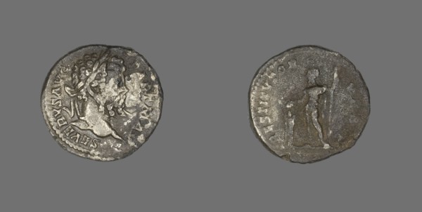 Denarius (Coin) Portraying Emperor Septimius Severus, 200-201.