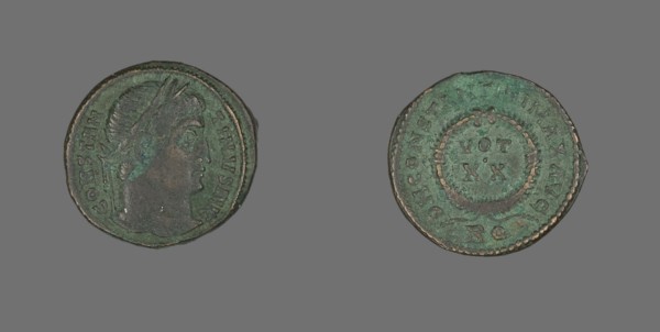 Coin Portraying Emperor Constantine I, AD 321.