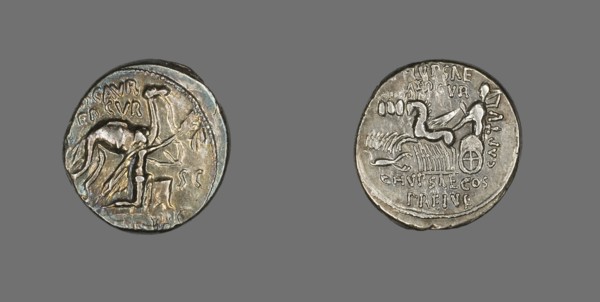 Denarius (Coin) Portraying King Aretas, 58 BCE.