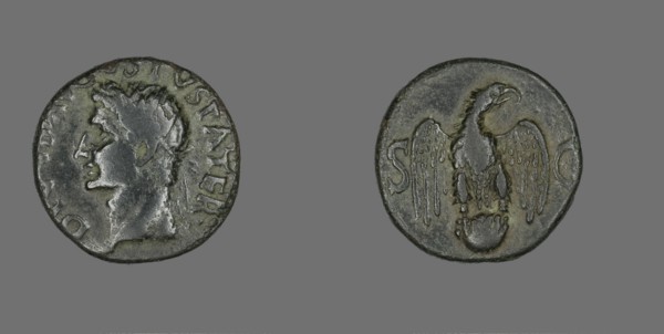 As (Coin) Portraying Emperor Augustus, 34-37.