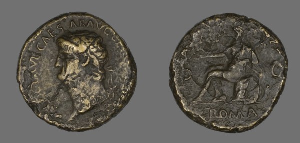 Sestertius (Coin) Portraying Emperor Nero, 65.