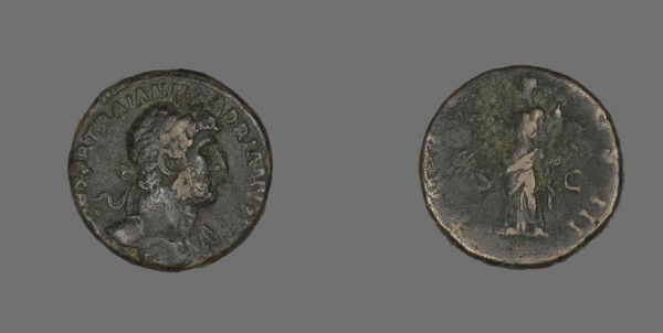 As (Coin) Portraying Emperor Hadrian, 119-125.