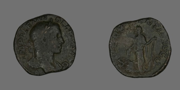 Sestertius (Coin) Portraying Emperor Severus Alexander, 231.