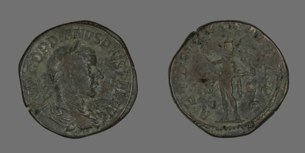 Sestertius (Coin) Portraying Emperor Gordianus, 241.