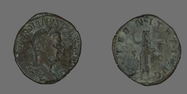 Sestertius (Coin) Portraying Emperor Gordianus, 241.