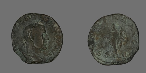 Sestertius (Coin) Portraying Philip the Arab, 244-249.