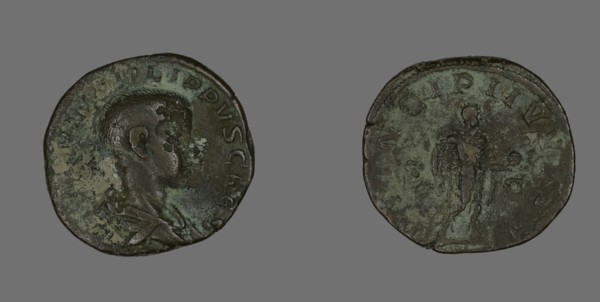 Sestertius (Coin) Portraying King Philip II, 244-246.
