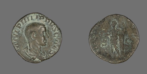 Sestertius (Coin) Portraying King Philip II, 244-246.