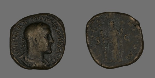 Sestertius (Coin) Portraying Emperor Maximinus, 235-236.