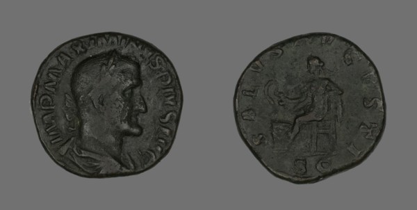 Sestertius (Coin) Portraying Emperor Maximinus, 235-238.