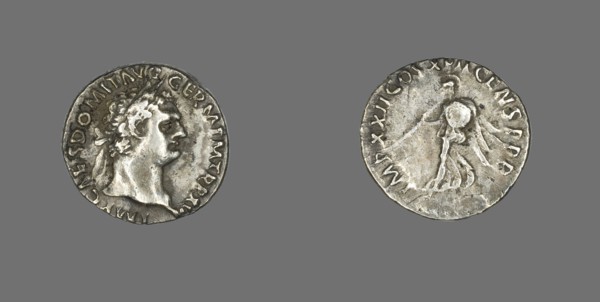 Denarius (Coin) Portraying Emperor Domitian, 95-96.