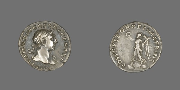 Denarius (Coin) Portraying Emperor Trajan, 103-111.