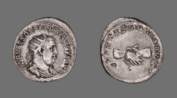 Antoninianus (Coin) Portraying Emperor Balbinus, 238 (April-June), issued by Balbinus and Pupienus.