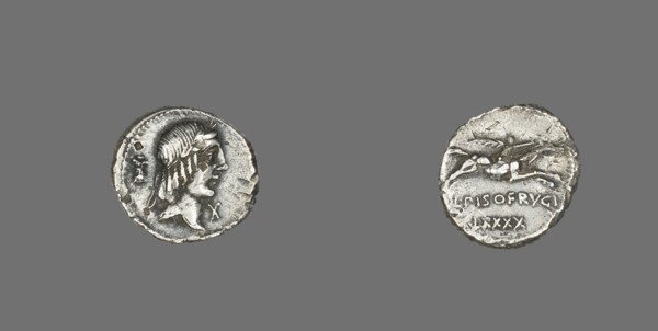 Denarius (Coin) Depicting the God Apollo, 90 BCE.