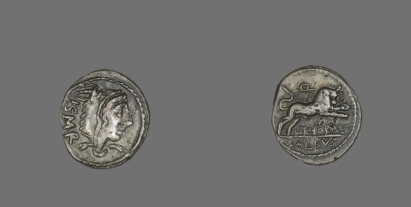 Denarius (Coin) Depicting the Goddess Juno Sospita, 105 BCE.
