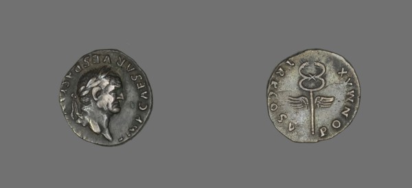 Denarius (Coin) Portraying Emperor Vespasian, 74.