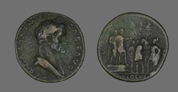 Sestertius (Coin) Portraying Emperor Galba, 68.
