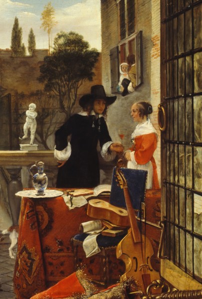 The Terrace, c. 1660. Detail from a larger artwork.