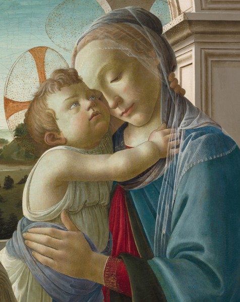 Virgin and Child with an Angel, 1475/85. Detail from a larger artwork.