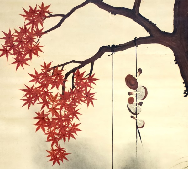 Autumn Maple, late 19th century. Detail from a larger artwork.