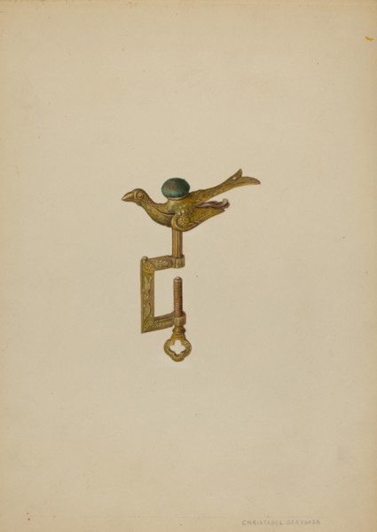 Hummingbird Holder, c. 1940.