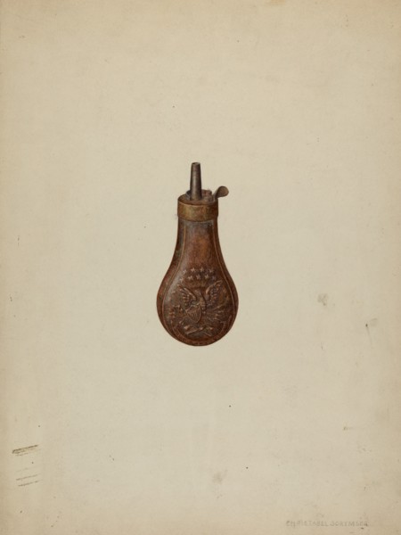 Gun Powder Flask, c. 1938.