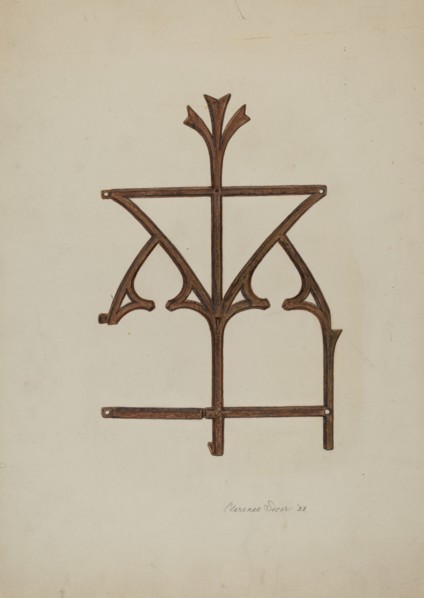 Ornamental Iron Grill, 1938.