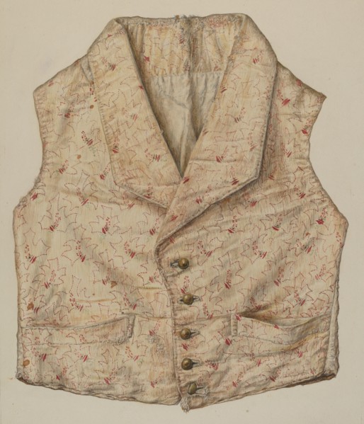 Quilted Silk Vest, c. 1942.