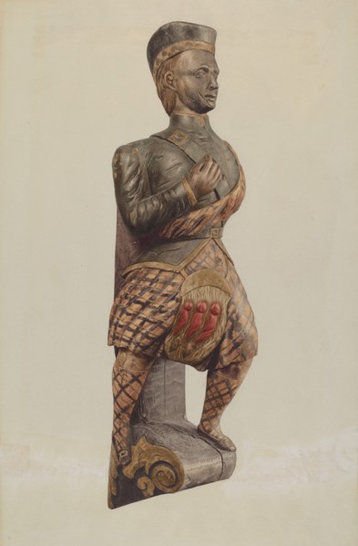 Figurehead: "The Highlander", c. 1937.