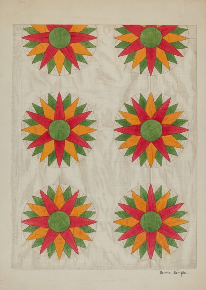 Patchwork Quilt - Top, c. 1937.