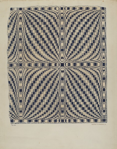 Handwoven Coverlet, 1936.