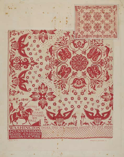 Handwoven Coverlet, 1936.